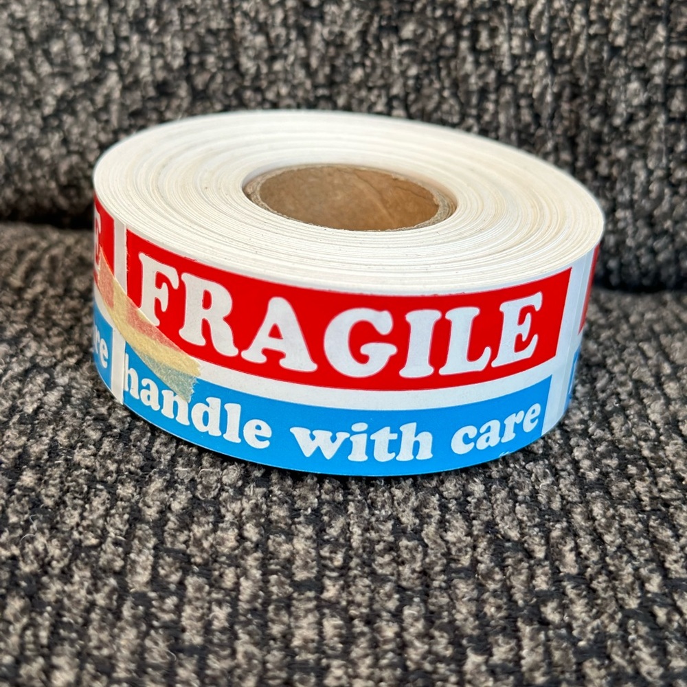 300 SMALL (3in x 1in)Fragile Handle With Care  Shipping sticker labels